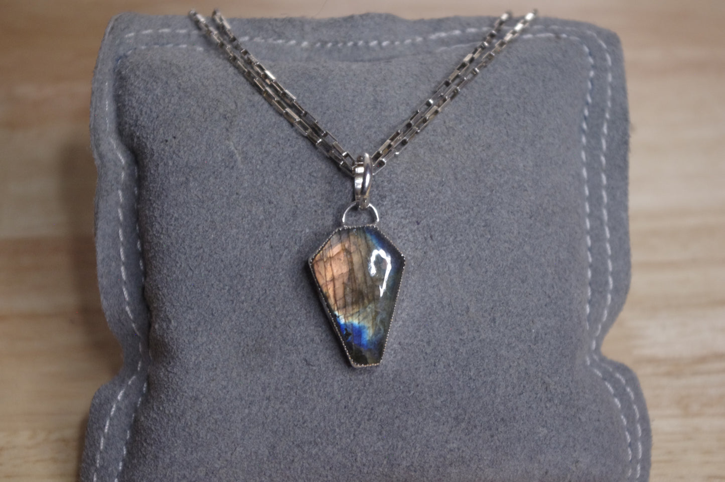 Labradorite Coffin Pendant 2