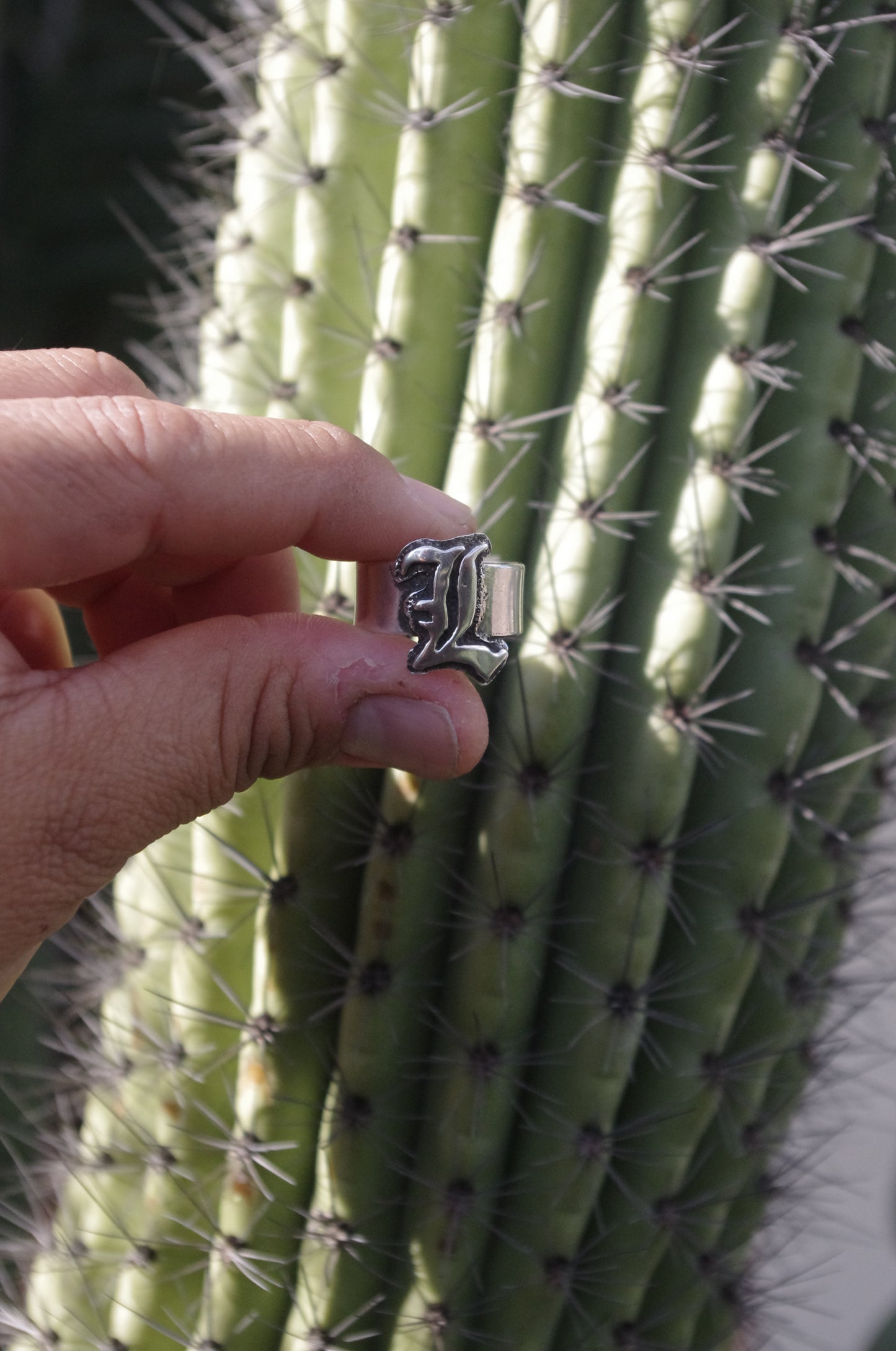 Old English "L" Sterling Silver Ring