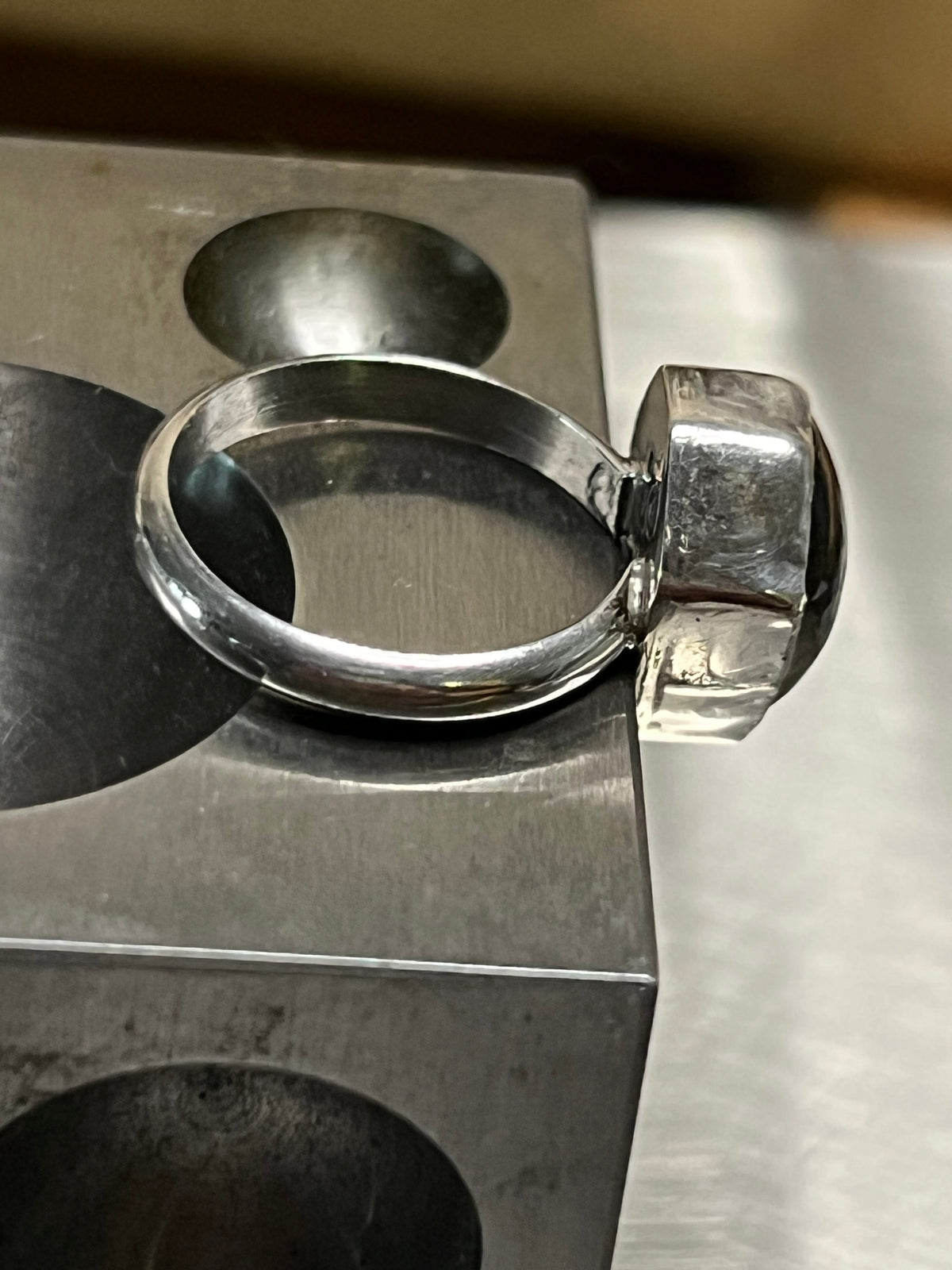 Labradorite coffin ring