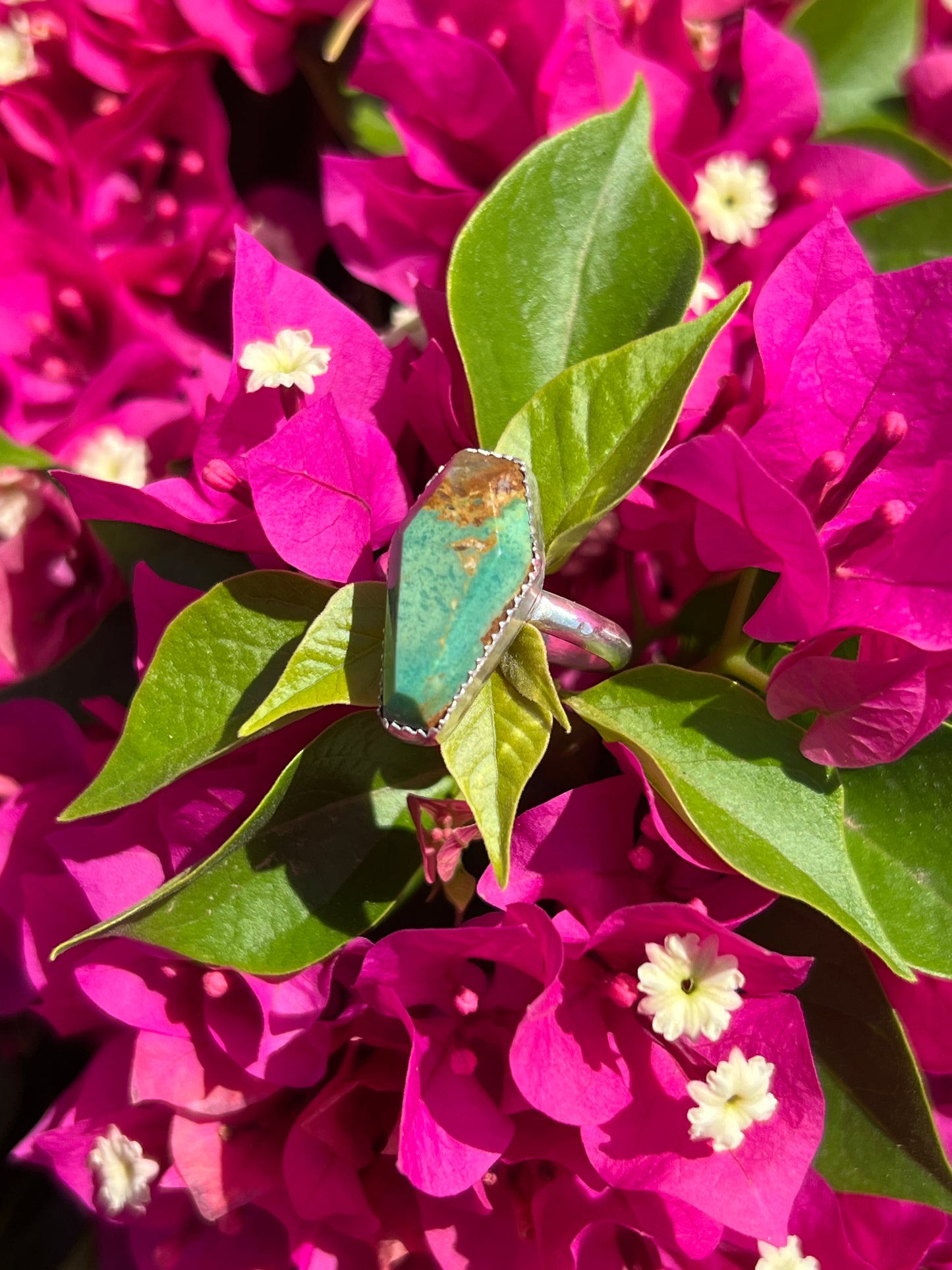 Turquoise coffin ring 7.5
