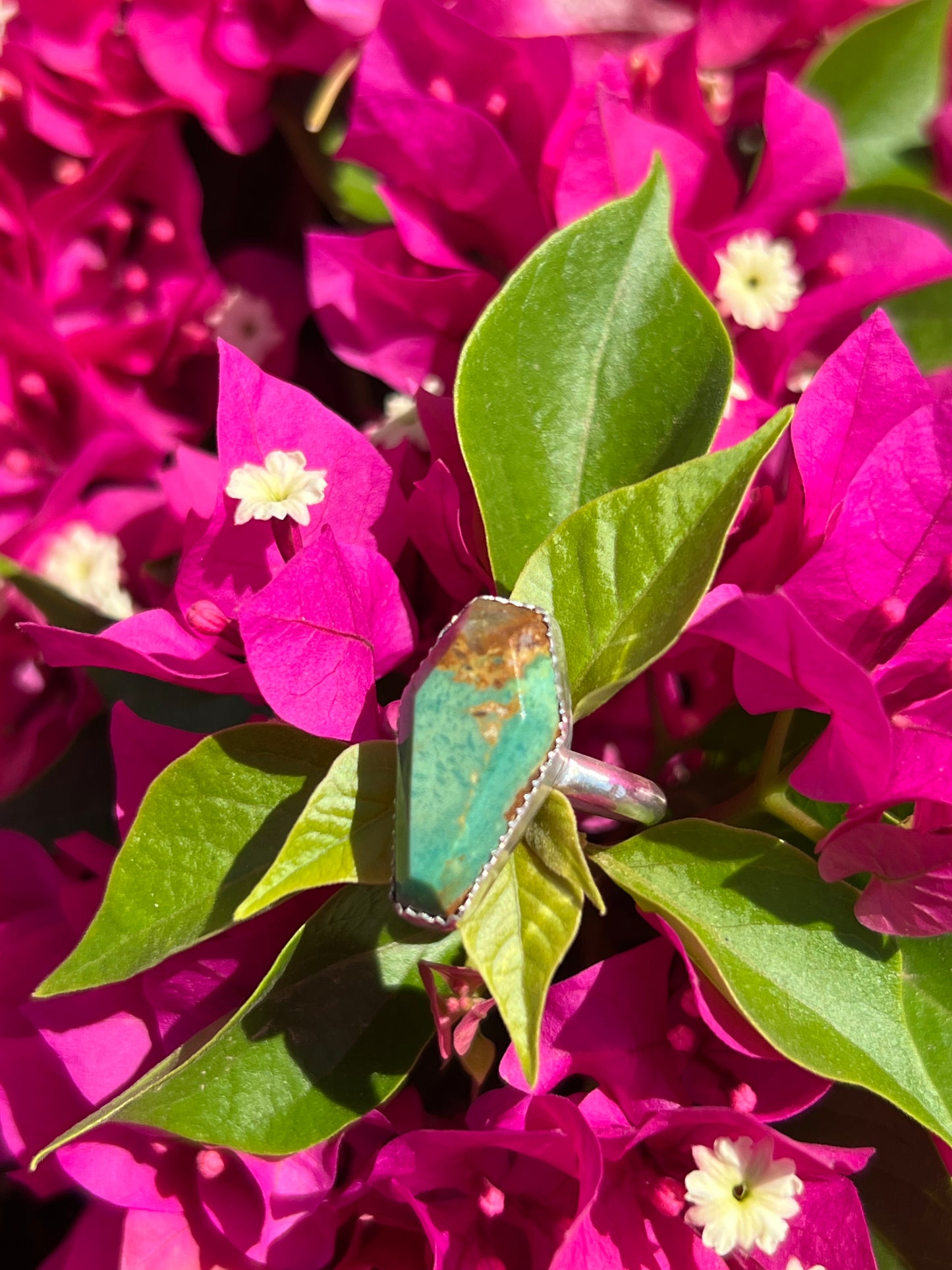 Turquoise coffin ring 7.5