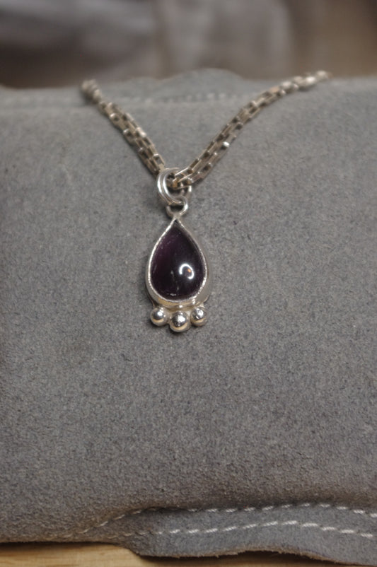 Amethyst Tear Drop Pendant