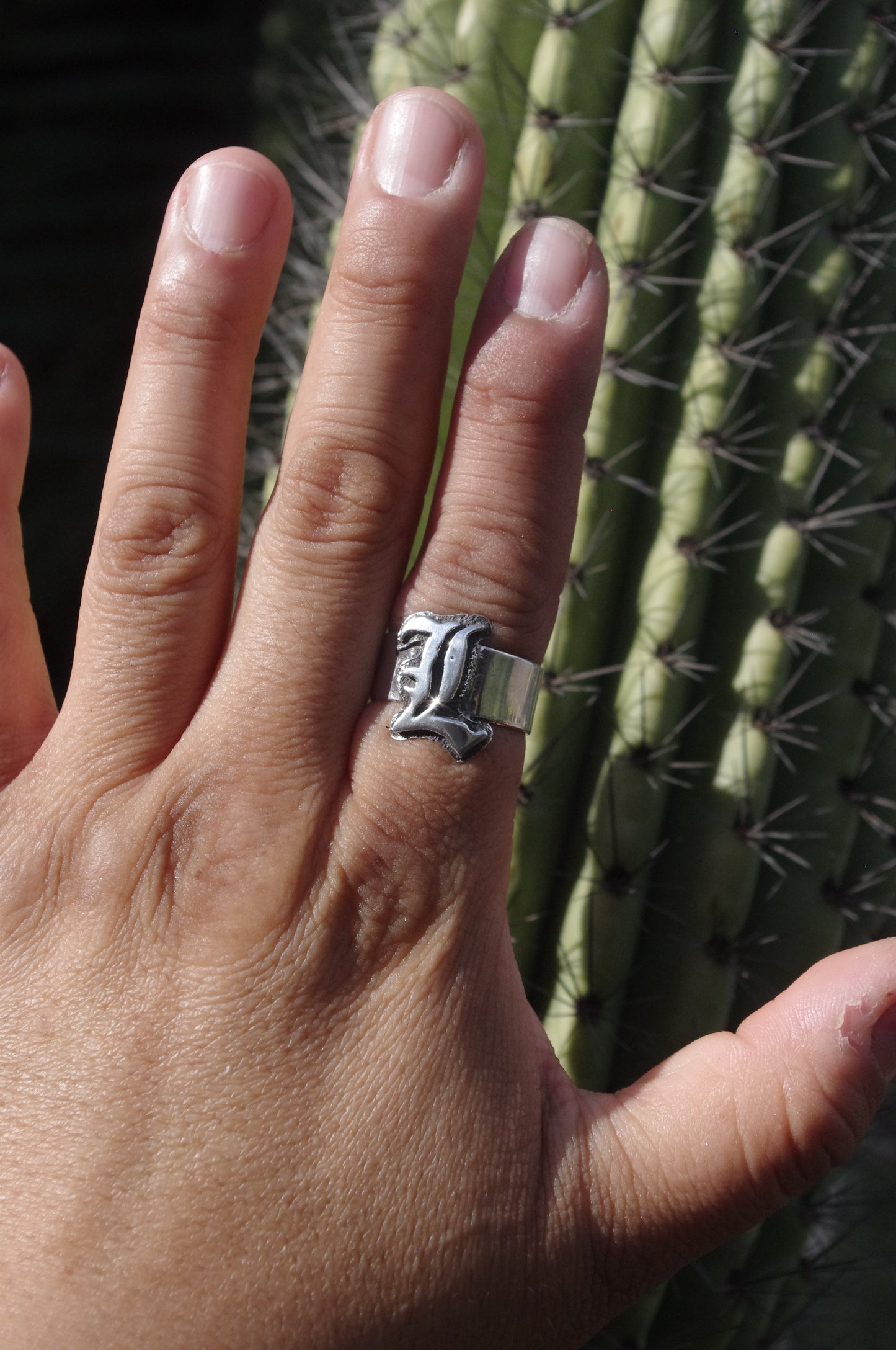 Old English "L" Sterling Silver Ring